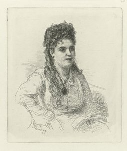 Mujer joven con medallón de Jacob Taanman