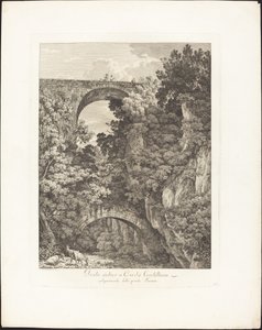 Ponte antico a Cività Castellana, vulgarmente dicho ponte Terano de Jacob Wilhelm Mechau