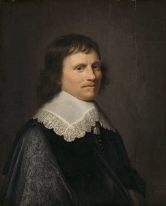 Retrato de un hombre, se cree que es Salomon van Schoonhoven (1617-1653), teniente de Putten de Jacob Willemsz. Delff (II)