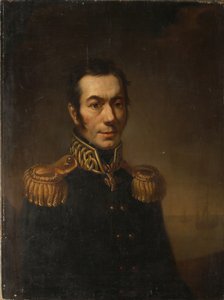 Retrato del escritor Platón Yakovlevich Gamaleya 1766-1817, 1821 de Jacob Zalessky
