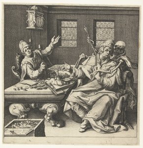 Los que pesan dinero y la muerte de Jacob de Gheyn (II) (workshop of)