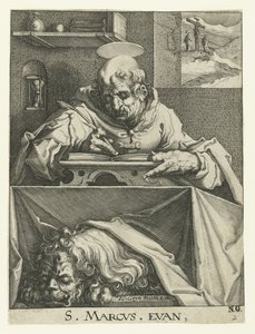 evangelista marcos Los cuatro evangelistas (título de la serie) de Jacob de Gheyn (II) (workshop of)