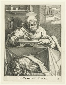 evangelista marcos Los cuatro evangelistas (título de la serie) de Jacob de Gheyn (II) (workshop of)