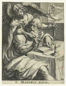 evangelista mateo Los cuatro evangelistas (título de la serie) de Jacob de Gheyn (II) (workshop of)