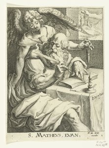 evangelista mateo Los cuatro evangelistas (título de la serie) de Jacob de Gheyn (II) (workshop of)