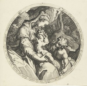 María con el niño Cristo y Juan el Bautista de Jacob de Gheyn (II) (workshop of)