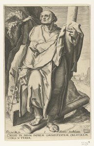 Apóstol Pedro Cristo, los Doce Apóstoles y San Pablo (título de la serie) de Jacob de Gheyn (II)