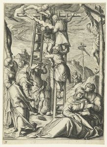 El Descendimiento de la Cruz El sufrimiento de Cristo (título de la serie) de Jacob de Gheyn (II)