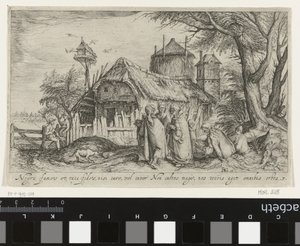 Paisaje con gitanos en la granja Paisajes (título de la serie) de Jacob de Gheyn (II)