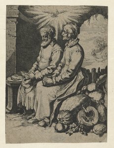 Pareja de ancianos rezando paz de la mente de Jacob de Gheyn (III) (attributed to)