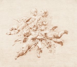 Un grupo de ángeles de Jacob de Wit