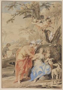 Júpiter y Mnemósine, 1733