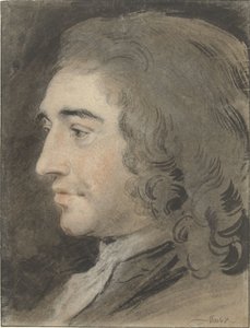 Retrato de hombre, a la izquierda.