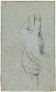Estudio de dos manos que sujetan un bastón de Jacob de Wit