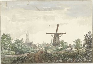 Vista de la carretera de Leusden a Amersfoort de Jacob van Liender
