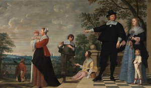 Retrato de una familia de Brujas (óleo sobre lienzo) de Jacob van Oost