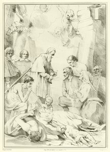 San Macario de Gante ayudando a las víctimas de la peste de Jacob van Oost