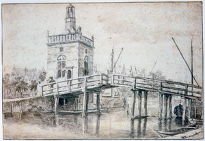 El puente en Alkmaar, c1648-1682 de Jacob van Ruisdael