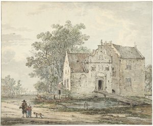 Castillo de IJzendoorn en el Betuwe de Jacob van Strij