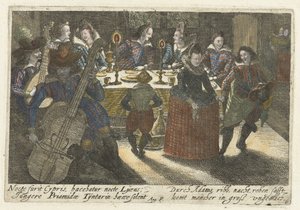 Estudiantes y músicos de comedor
Pugillus facetiarum iconographicarum in studiosorum (...) (título de la serie) de Jacob van der Heyden