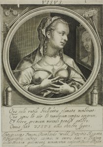 La vista, plato uno de Los cinco sentidos de Jacob van der Heyden