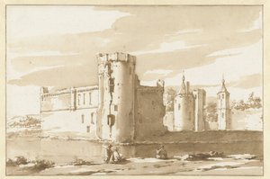 Vista del castillo de Santa Aldegonda en el oeste de Souburg de Jacob van der Ulft (attributed to)