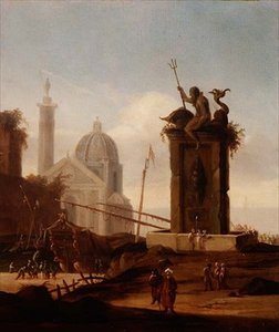 Un capricho italianizante en un puerto mediterráneo de Jacob van der Ulft