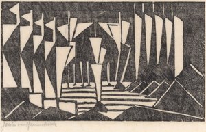 Composición (Navegando en un lago) de Jacoba van Heemskerck (signed by artist)