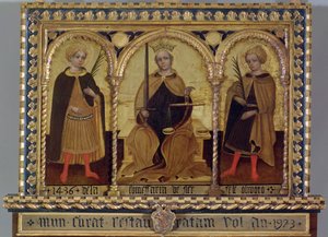 Justicia entre San Félix y San Fortunato de Jacobello del (attr. to) Fiore