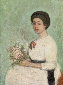 La novia Josine (óleo sobre cartón) de Jacobs Smits
