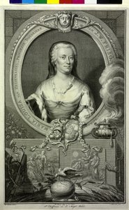 Landgrave de Hesse Kassel María Luisa (impresión) de Jacobus (after) Houbraken