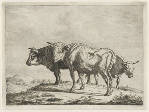 tres bueyes de Jacobus Cornelis Gaal