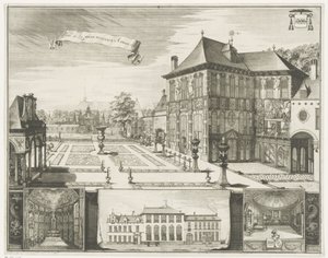 Vista de la casa de Rubens en Amberes Vista de la casa Hilwerue en Amberes Parties de la maison Hilwerue Aanvers 1692 (título sobre el objeto) de Jacobus Harrewijn