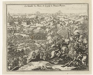 Batalla de Pavía Encarcelamiento de Francisco I, rey de Francia La bataille de Pavie. Et la prise de François Priemier (título sobre objeto) de Jacobus Harrewijn