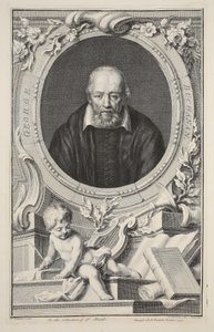 Retrato de George Buchanan, después de Frans Pourbus, ilustración de 
