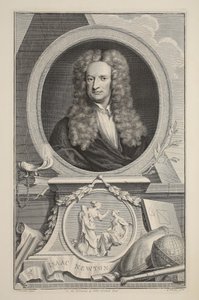 Retrato de Isaac Newton, ilustración de 