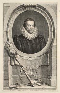 Retrato de Sir Edward Coke, Lord Chief Justice, ilustración de 