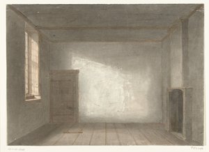La habitación de Cornelis de Witt en la cárcel El Gevangenpoort, La Haya, 1844