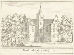 El castillo Drakenburg cerca de Soestdijk de Jacobus Stellingwerff