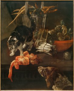Cocina con Perro y Gato de Jacobus Victors