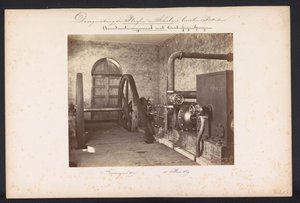 Estación de bombeo de vapor con bombas centrífugas / Kralingen den 14 de mayo de 1869 (título sobre el objeto) Recuperación de los lagos en Schieland al este de Rotterdam (título de la serie sobre el objeto)