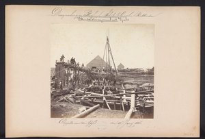 Debajo de la estación de bombeo de vapor con Vijzels / Capelle aan den IJssel den 15 de junio de 1868 (título sobre el objeto) Recuperación de los lagos en Schieland al este de Rotterdam (título de la serie sobre el objeto) de Jacobus van Gorkom jr.