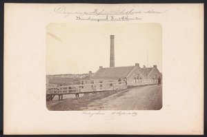 Estación de bombeo Bovenstoom Prins Alexander / Kralingscheveer 18 de septiembre de 1869 (título sobre objeto) Recuperación de los lagos en Schieland al este de Rotterdam (título de la serie sobre el objeto) de Jacobus van Gorkom jr.