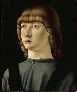Retrato de joven de Jacometto (attr. to) Veneziano
