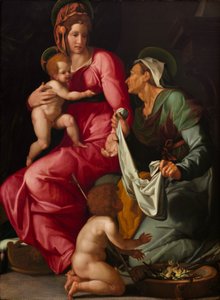 La Virgen y el Niño con Santa Isabel y San Juan Bautista de Jacopino del Conte