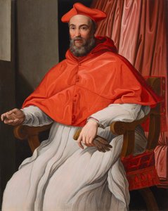Retrato de Niccolo Gaddi (1537-1591), vestido de cardenal, con guantes en la mano