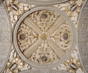 Detalle del techo de la Galería Sansovino, Venecia, c.1537 (piedra) de Jacopo (1486 1570) Sansovino