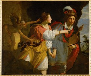Orfeo y Eurídice, c.1625-30 (pintura sobre lienzo) de Jacopo (1592-1664) Vignali