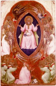 Panel central del Políptico de la Revelación: la Visión de San Juan Evangelista. Gallerie dell