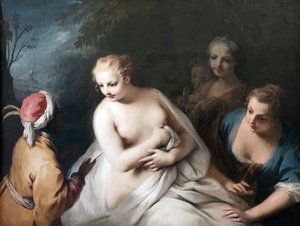 Alemán: Bathseba im Bade erhält die Botschaft Davids Bathseba at her bath receives the message of David de Jacopo Amigoni